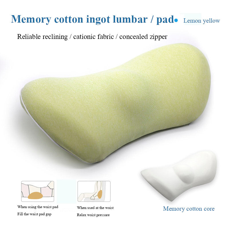 “Lumbar Support Pillow – Side Sleepers, Pregnancy, Hip & Sciatica Pain Relief, Car & Chair Cushion”