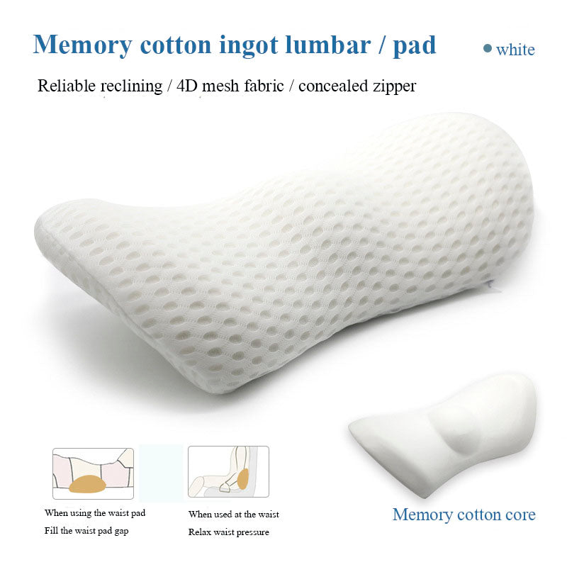 “Lumbar Support Pillow – Side Sleepers, Pregnancy, Hip & Sciatica Pain Relief, Car & Chair Cushion”