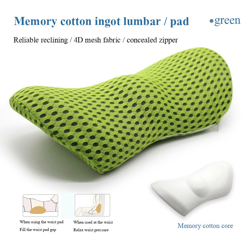 “Lumbar Support Pillow – Side Sleepers, Pregnancy, Hip & Sciatica Pain Relief, Car & Chair Cushion”