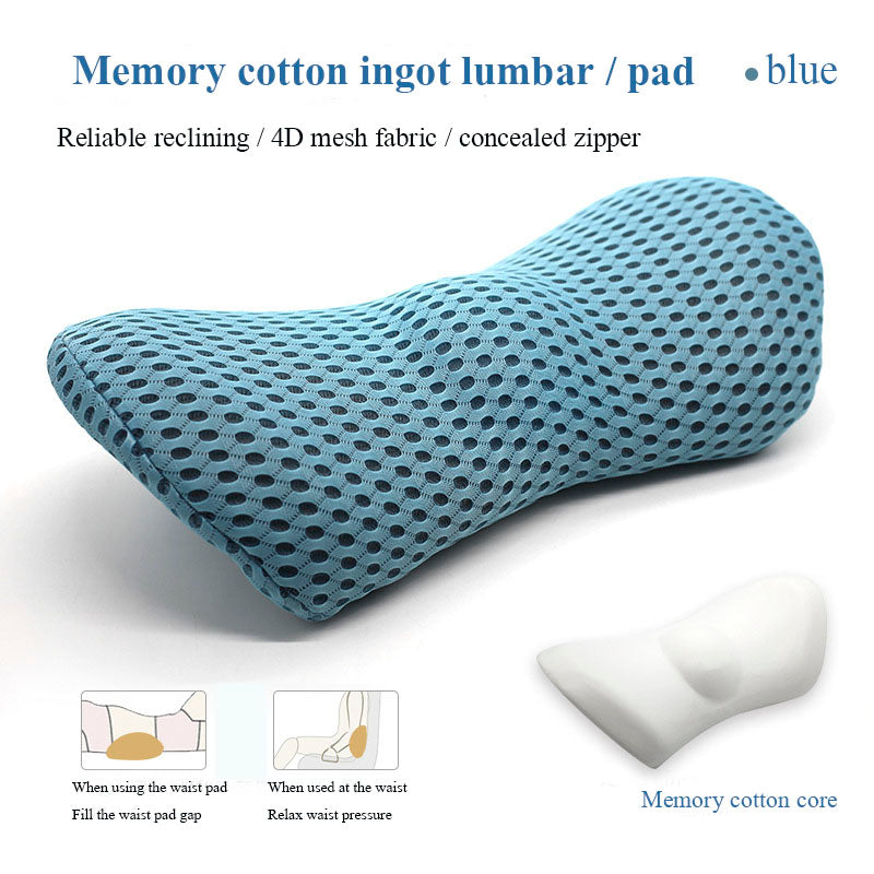 “Lumbar Support Pillow – Side Sleepers, Pregnancy, Hip & Sciatica Pain Relief, Car & Chair Cushion”