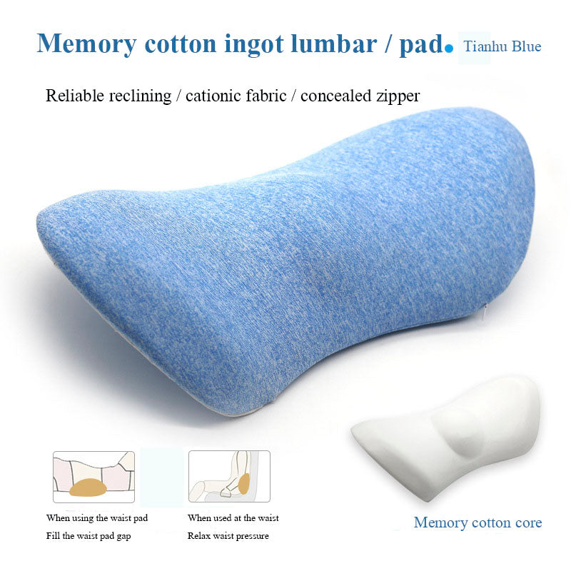 “Lumbar Support Pillow – Side Sleepers, Pregnancy, Hip & Sciatica Pain Relief, Car & Chair Cushion”