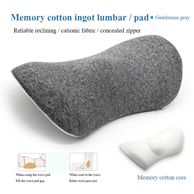 “Lumbar Support Pillow – Side Sleepers, Pregnancy, Hip & Sciatica Pain Relief, Car & Chair Cushion”