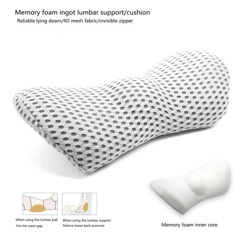 “Lumbar Support Pillow – Side Sleepers, Pregnancy, Hip & Sciatica Pain Relief, Car & Chair Cushion”