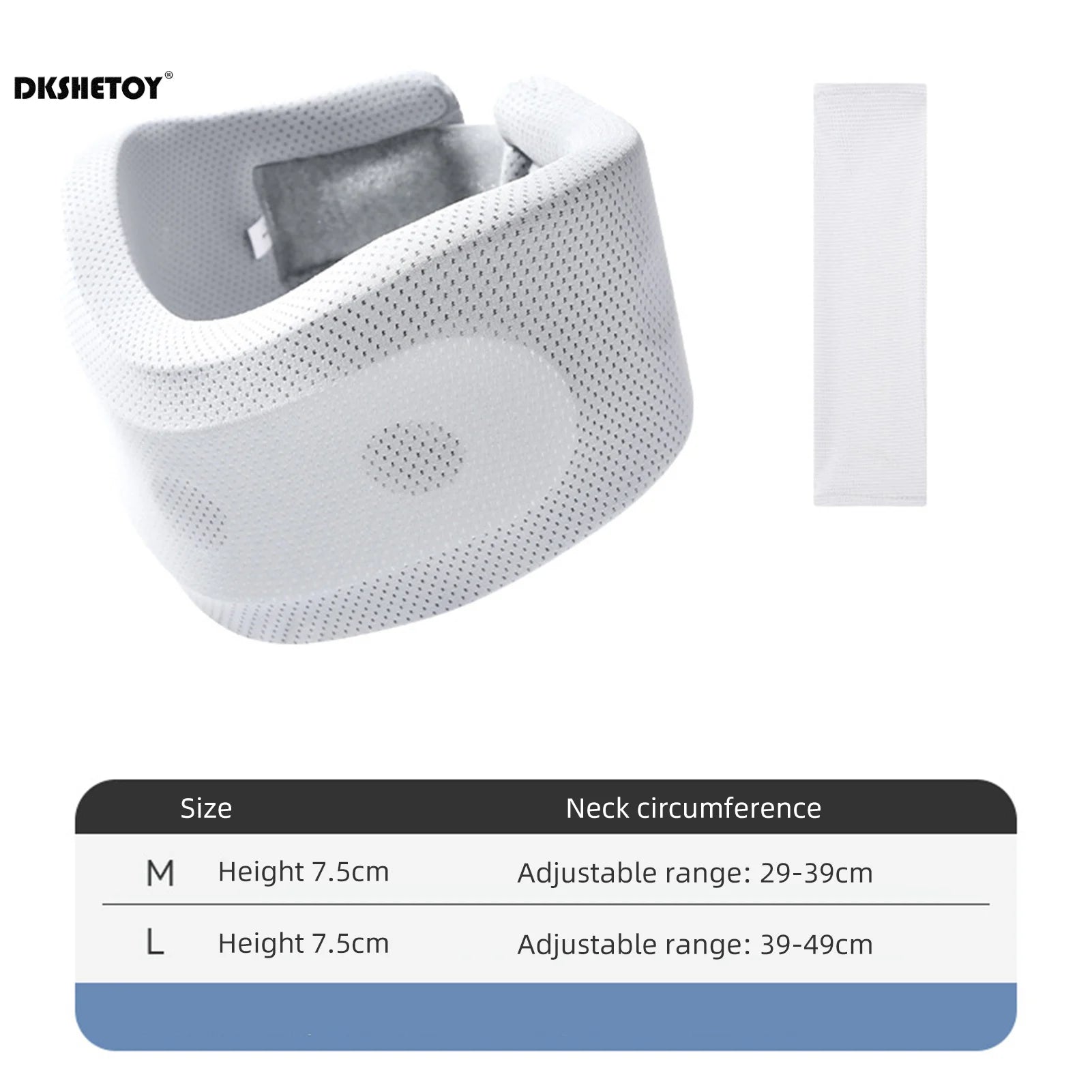 Soft Foam Neck Brace Support – Adjustable with Extra Cover