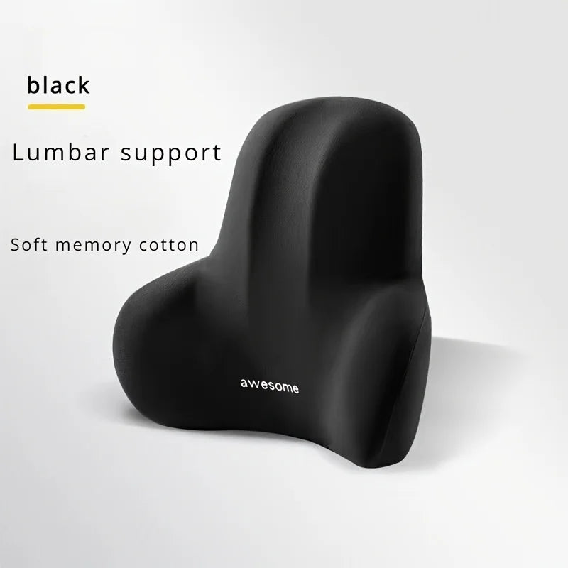 “2-in-1 Memory Foam Seat & Lumbar Cushion – Office & Car Back Pain Relief”