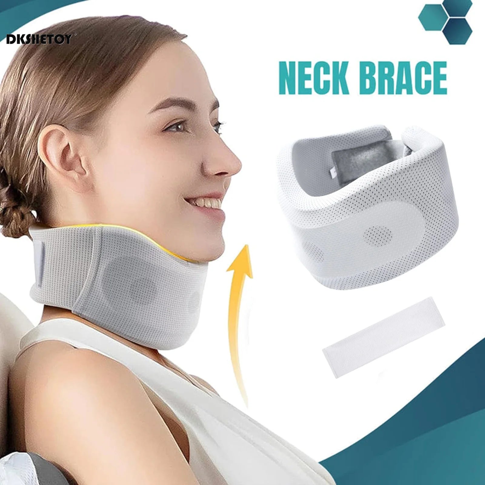 Soft Foam Neck Brace Support – Adjustable with Extra Cover
