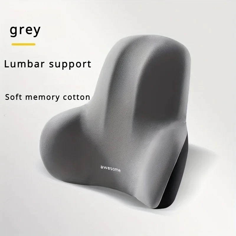 “2-in-1 Memory Foam Seat & Lumbar Cushion – Office & Car Back Pain Relief”