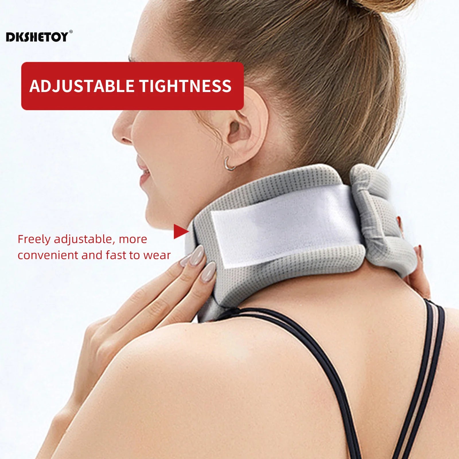 Soft Foam Neck Brace Support – Adjustable with Extra Cover