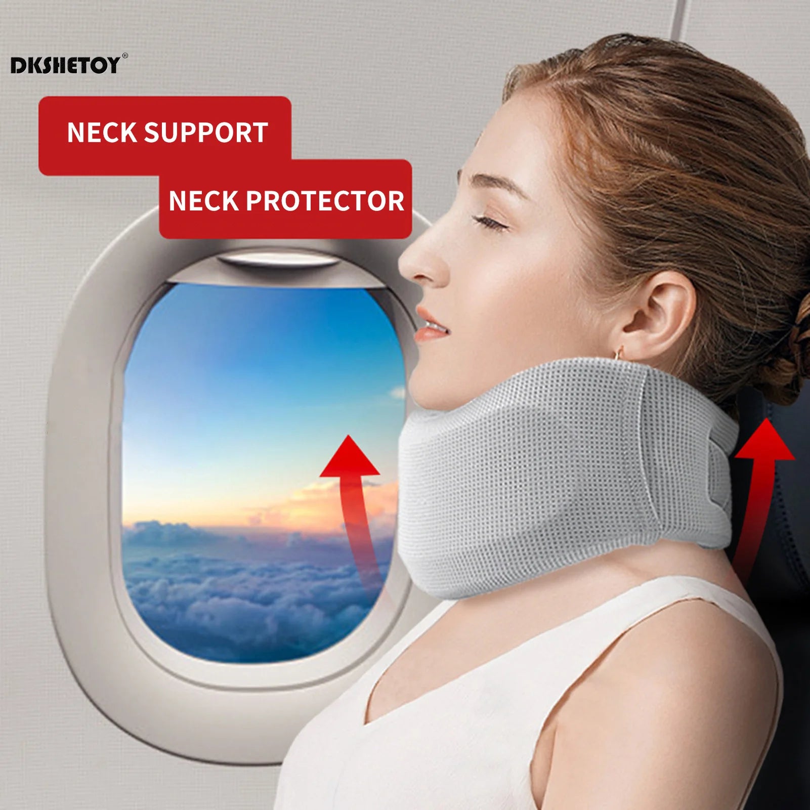 Soft Foam Neck Brace Support – Adjustable with Extra Cover
