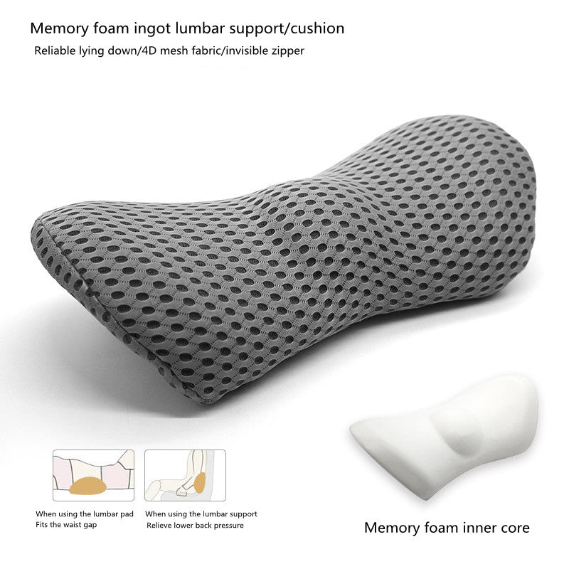“Lumbar Support Pillow – Side Sleepers, Pregnancy, Hip & Sciatica Pain Relief, Car & Chair Cushion”